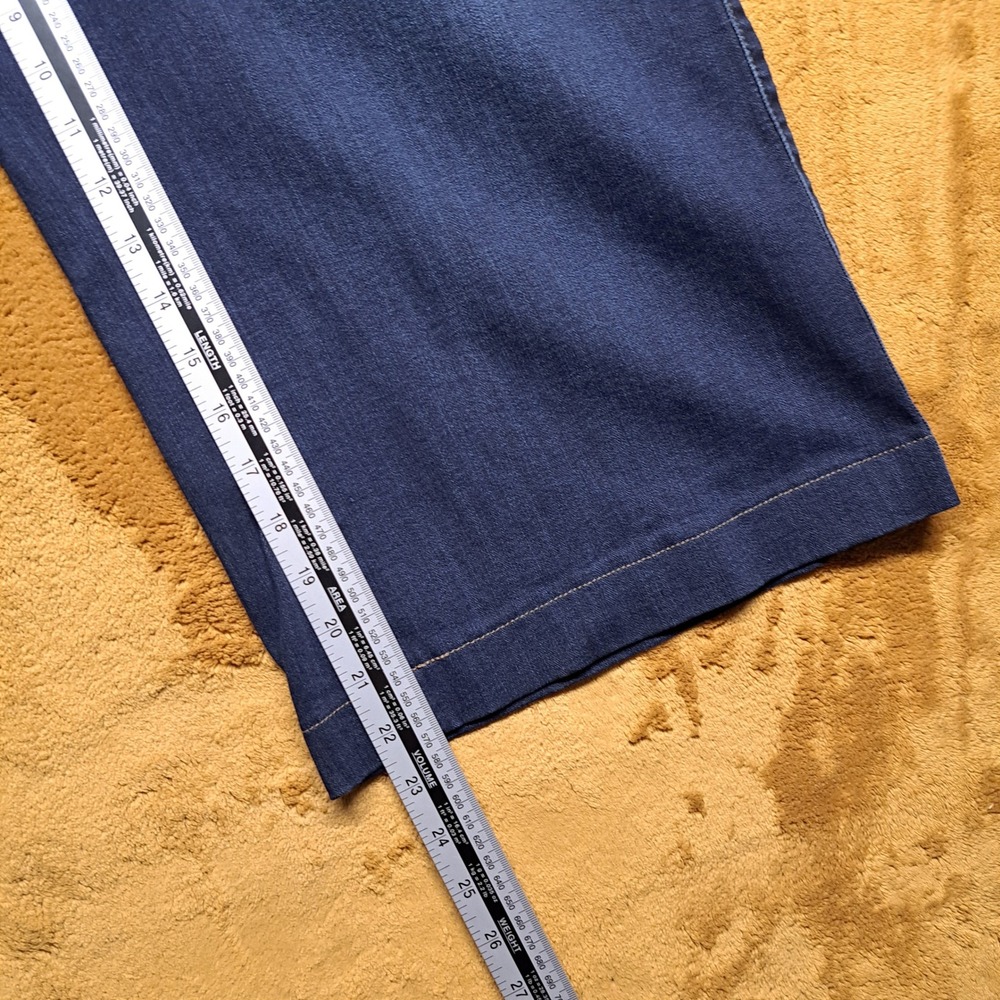 Wit & Wisdom Emma Wide Leg Crop JeansWomen 18 Dark Indigo Excellent Patch Pocket - Picture 7 of 11